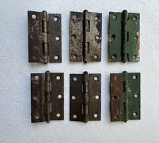 6 charnières anciennes assorties à 90 degrés / charnières de porte d'armoire