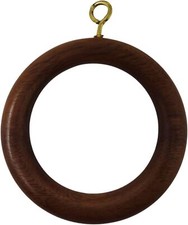 Premium Wooden Curtain Drapery Rings Hooks, Clips for Curtain Rod 12 pcs