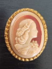 Spilla cammeo neoclassica vintage ceca ~ SPEDIZIONE GRATUITA