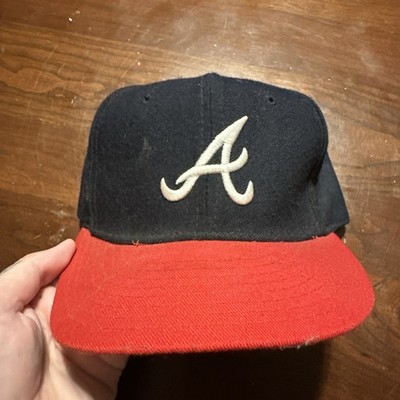 New Era Atlanta Braves Vintage 100% Wool USA 7 1/4 Diamond Collection Pro Model