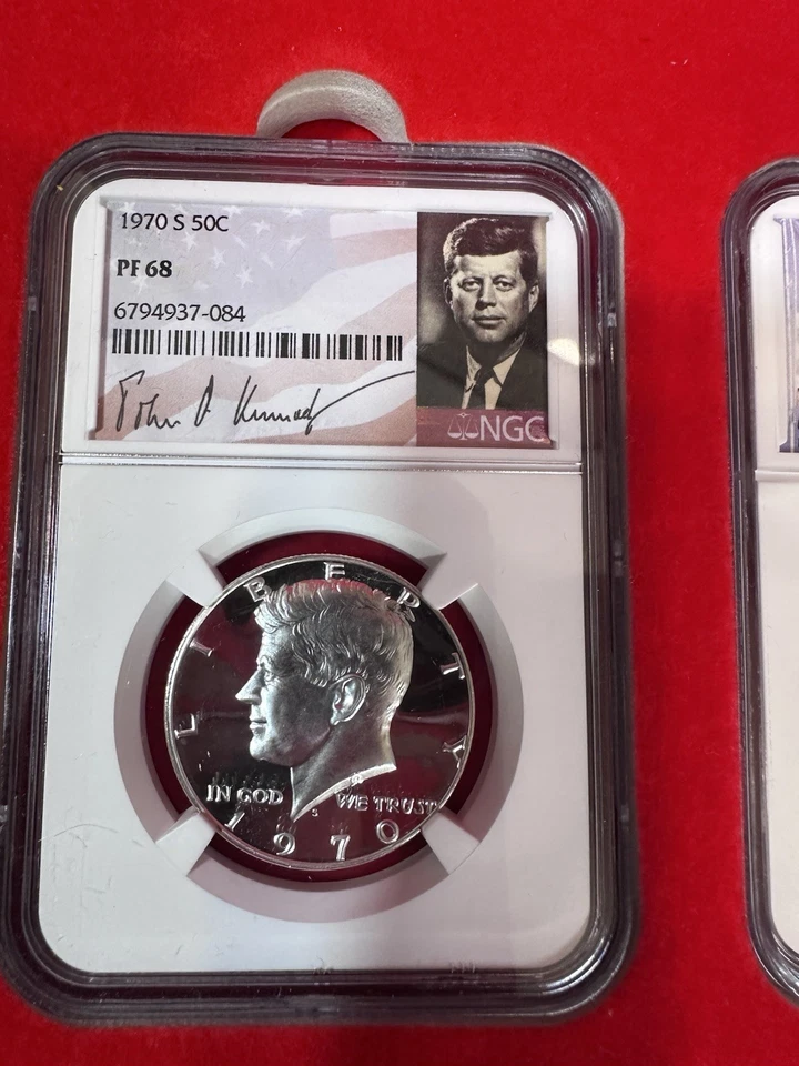 Set of 5 SILVER NGC Graded Coins , PF69 ULTRA CAMEO, Ms 67 , pf68, MS69 - Image 3 of 4