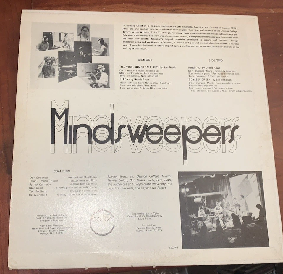 Coalition  Mindsweepers Private Press Jazz Psych Prog Funk Fusion Ithaca NY - Image 2 of 3