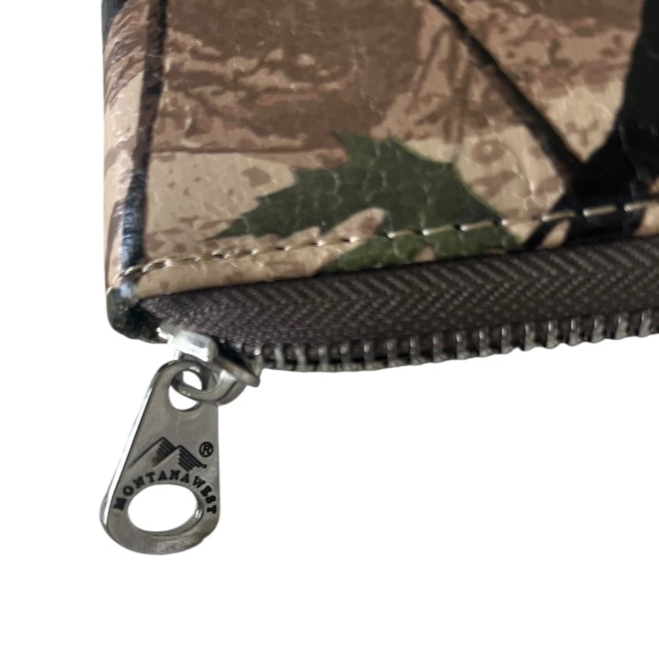 Бумажник западный с ремешком Montana West лесной камуфляжный тисненый клатч с пряжкой - Изображение 3 из 4