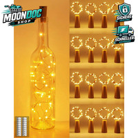 Flaschenlichterkette 2M 20LED Warmweiß Batterie Korken Licht Deko FüR Party