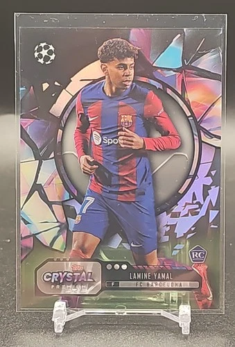 2023-24 Topps Crystal Premium~~Uefa Champions League~~Lamine Yamal (Rc)~~#27