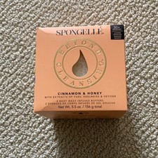 NEW Spongelle Cinnamon Honey Duet 2 Body Wash Infused Buffers Exfoliate NIB