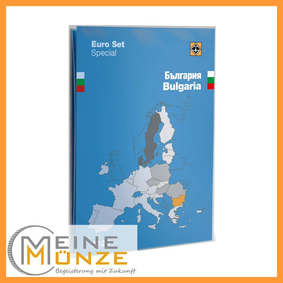 Münzkarte für KMS Bulgarien 2026 Kursmünzensatz Einführung Euro von Leuchtturm