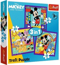 NEW Trefl Jigsaw Puzzle 3 in 1 Pieces 3 Ages Disney Mickey and his merry crew