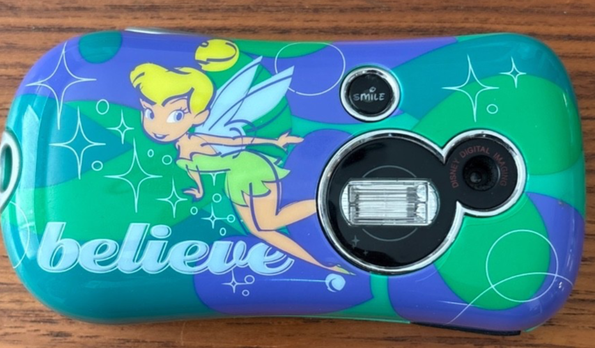 DISNEY Pix Click Micro Digital Camera Tinkerbell, Green. Tested And ...