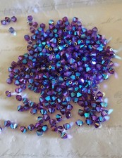 Swarovski 5301 4mm bicone beads Amethyst AB2X 24pcs 