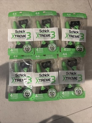 Schick XTREME3 SENSITIVE Men's Disposable Razors - 4 ct Lot of 6 (24 Total)