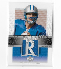 Joey Harrington Upper Deck Rookie Honor Roll Patch Card – Detroit Lions. rookie card picture
