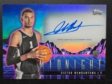 🔥 2023-24 TOPPS MIDNIGHT VICTOR WEMBANYAMA ROOKIE HORIZON SIGNATURES AUTO 🔥