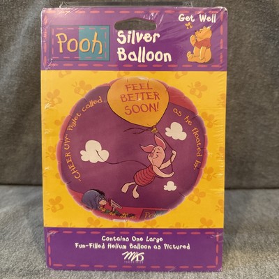 VTG 90 s Pooh  Feel Better Soon  Piglet And Eeyore Balloon Cheer Up RARE Sealed