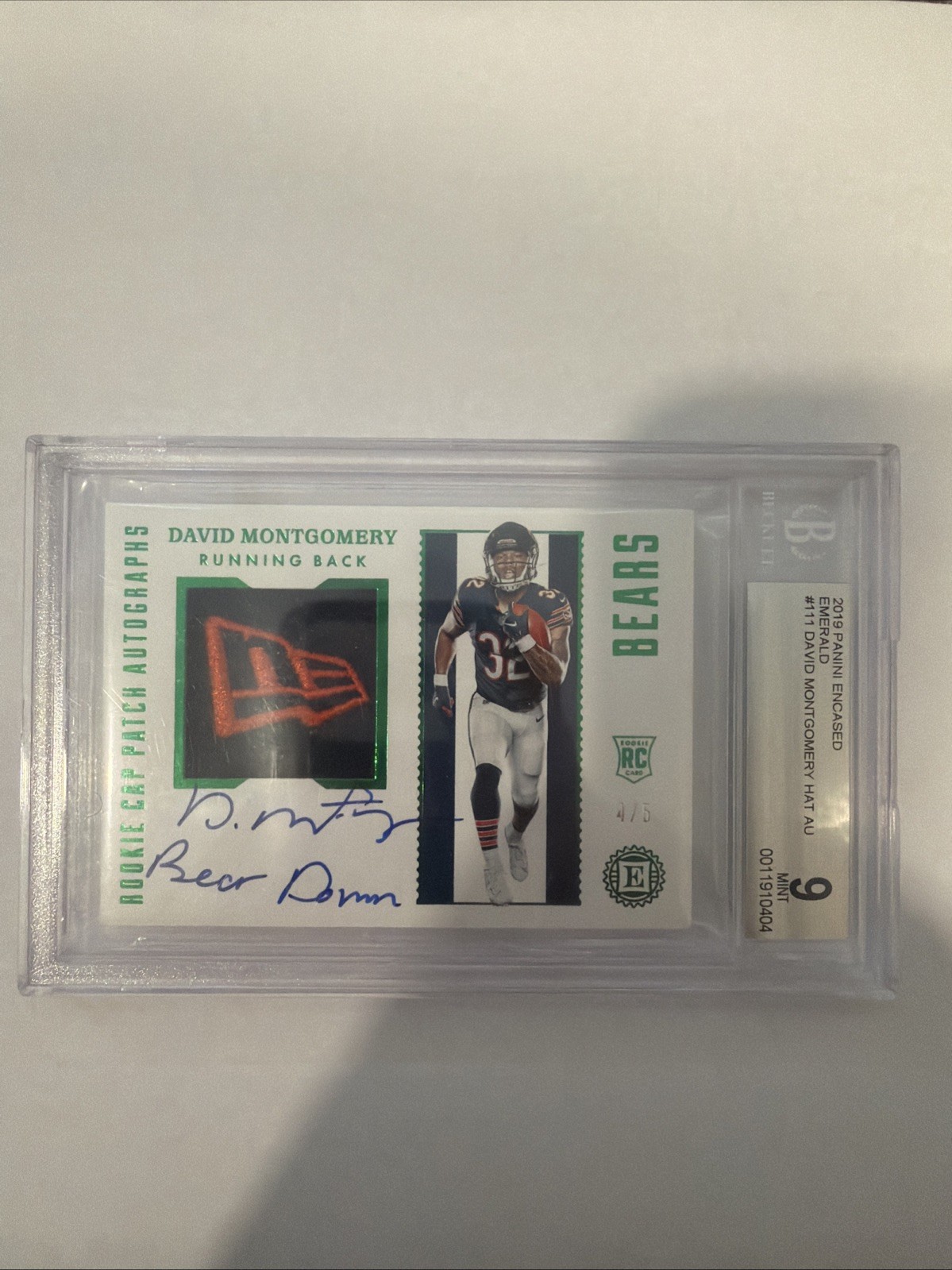 David Montgomery Panini Encased #111 Patch Autograph