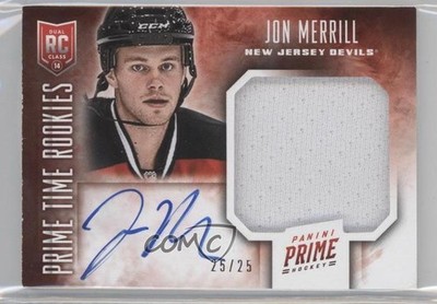2013-14 Panini Prime Time Rookies Signatures 25/25 Jon Merrill #RK-JME Auto 0c2