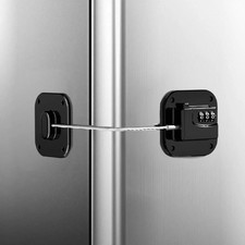 Fridge Lock Mini,Refrigerator Lock for Fridge Locks for Kids.Black 1 Pcs