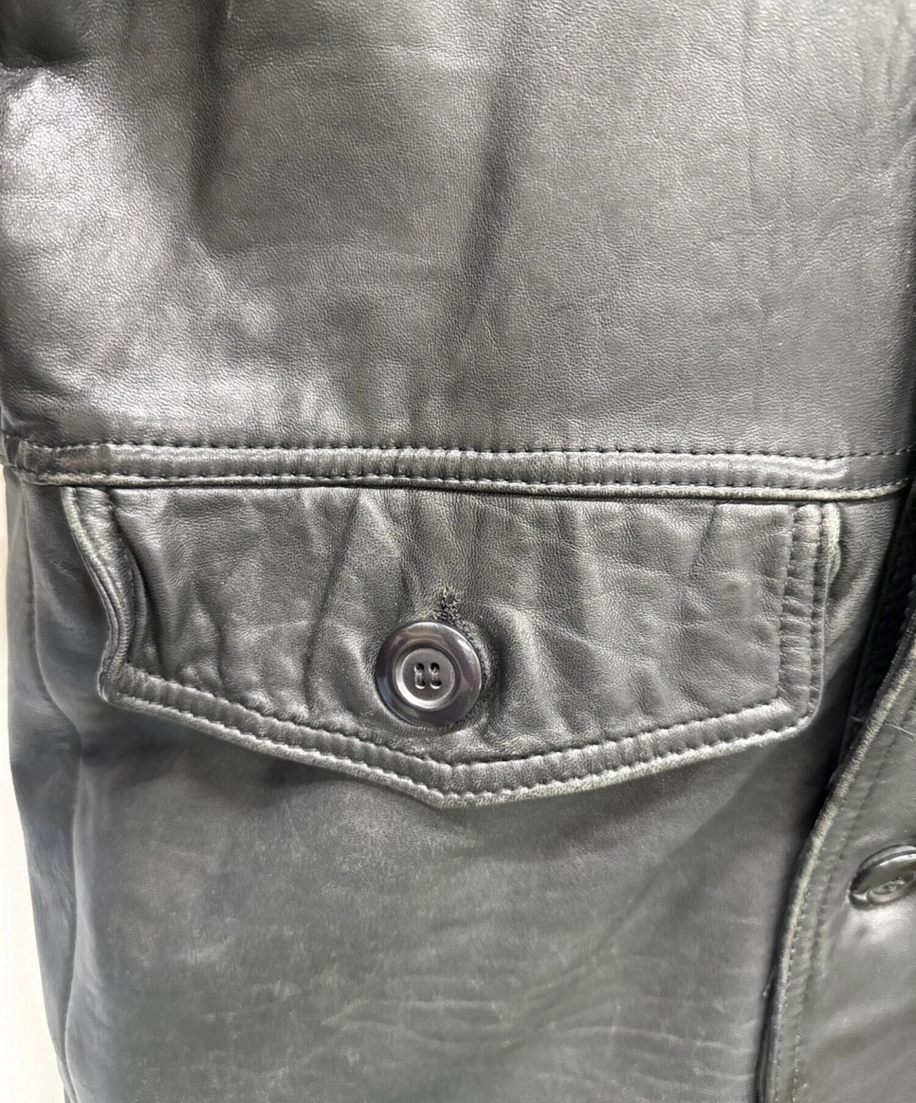 HARAJUKU MOTHER Double Leather Jacket Men's Size L Black - product detail image 6