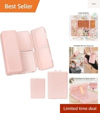 2 Pcs Daily Pill Organizer, 7 Compartments Portable Pill Case Travel Pill Org...