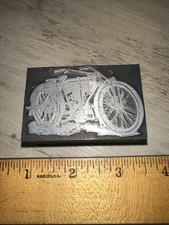 Printing Letterpress Print Block Antique Motorcycle Nice Image!