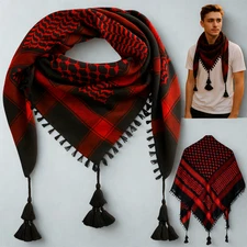 Military Shemagh Cotton Tactical Scarf – Desert Warfare Head Neck Wrap Men Women