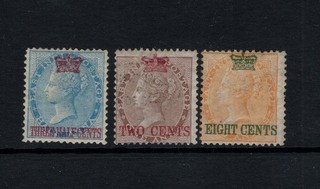 Straits Settlements #1 & #6 Mint Original Gum #2 used