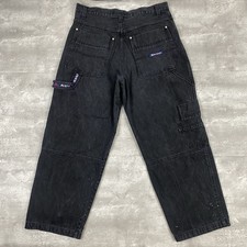 vintage KARL KANI JEANS carpenter denim Mens 38 black baggy wide leg y2k 2000s