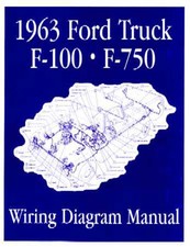 1963 Ford F-100 To F-750 Truck Wiring Diagrams Manual