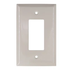 TAYMAC WJI-R JUMBO METAL WALLPLATE, OVERSIZED 1-GANG, DECORATOR, IVORY