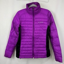 Columbia Women's size M Puffer Powder Pillow Hybrid Jacket - Purple  Black