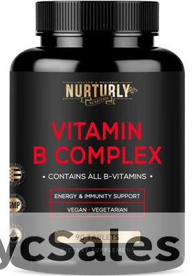 NURTURLY Vitamin B Complex - Contains All Essential B 90ct