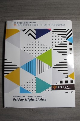Odell Education High School Literacy Program Friday Night Lights Student Materia