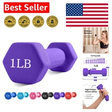 Durable 1-3LB Solid Iron Hex Dumbbells - Sweat-Resistant Design for Fitness