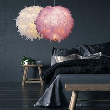 Feather Lampshade Ceiling Light Shade Pendant Lampshade Modern Home Decoration