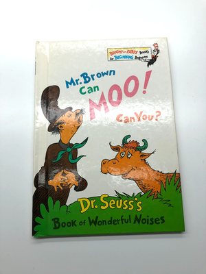 1973 Mr. Brown Can Moo! Can You? Dr Seuss Hardcover Book Library