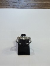 Platinum 5 Stone Rose Cut Diamond Ring