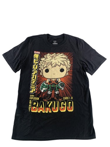 Funko My Hero Academia Bakugo Shirt Mens Small Black Pop