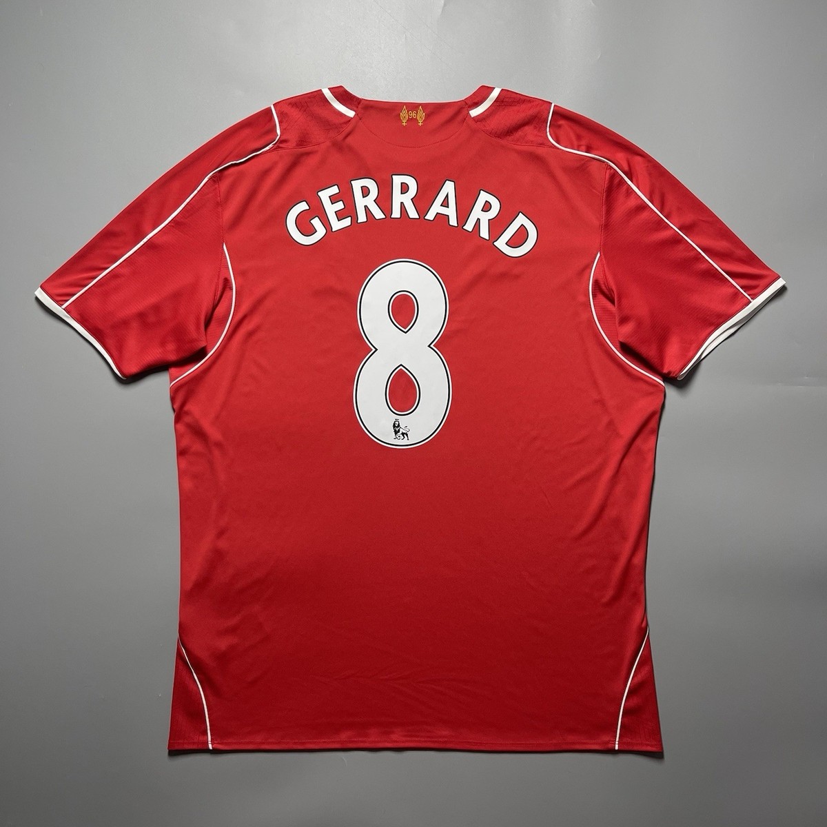 LIVERPOOL WARRIOR 2014/2015 FOOTBALL HOME JERSEY #8 GERRARD SIZE