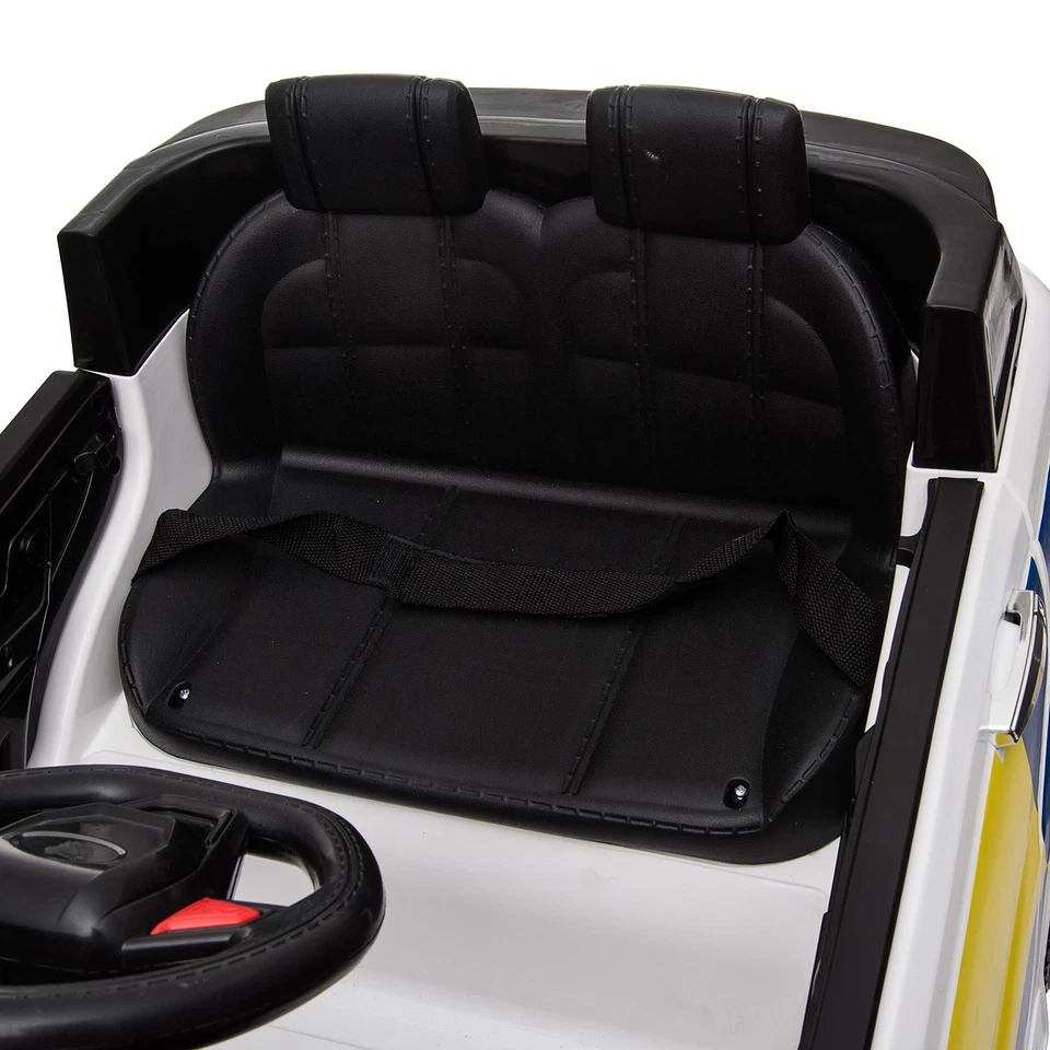 12V Kids Electric Police Car Ride-On Toy Bluetooth Siren Lights Remote Control - Image 2 of 4