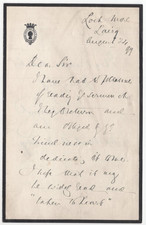 Herbert Vaughan, Archbishop Westminster Signed Letter 1894 / Autographed