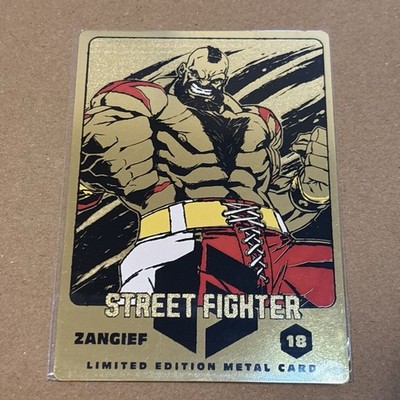 ZANGIEF 18 Street Fighter 6 GOLD METAL CARD 2025 SDCC UDON CAPCOM EXCLUSIVE NEW 