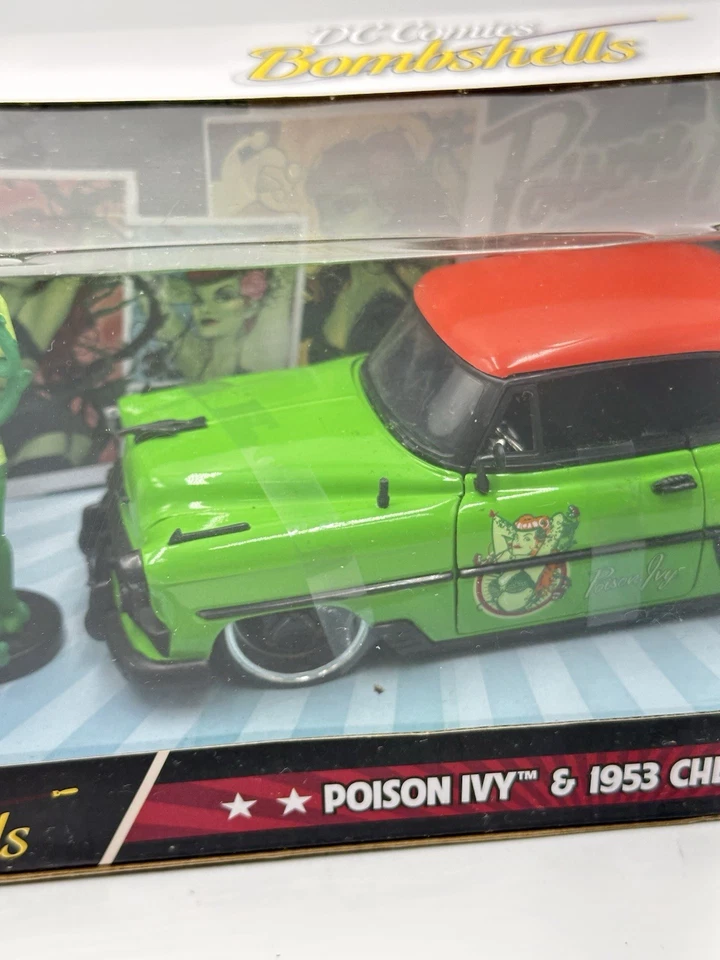Jada Toys DC Comics Bombshells Poison Ivy y Chevy Bel Air 1953 coche fundido a presión Foto 4 de 4