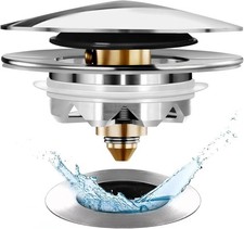 Bathtub Drain Stopper, Pop Up Tub Stopper and Cover, Bottom with Hair Catcher,