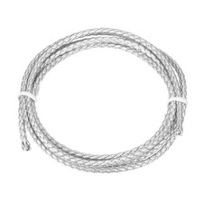 Round Braided Leather Cord Bolo Leather Cord 3mm x 1m Silver