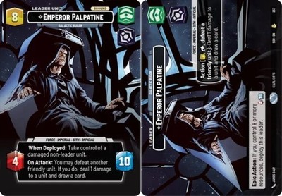 1X-Emperor Palpatine - Galactic Ruler - Showcase - Foil-SWU01-Spark of Rebellion