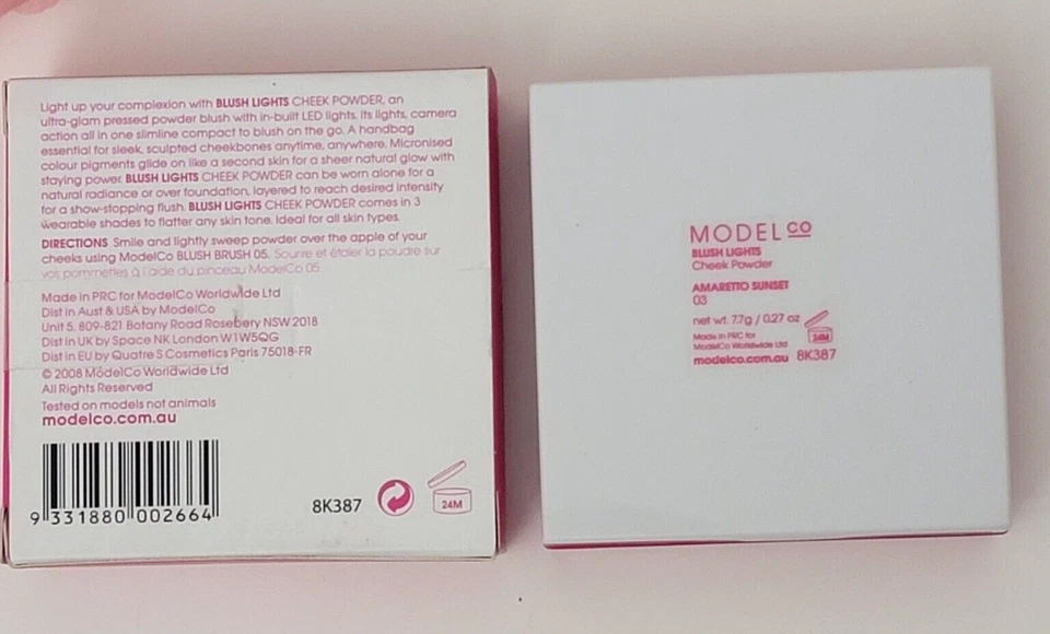 Model Co Blush Lights Cheek Powder with Built in lights 0.27 oz AMARETTO SUNSET - Image 4 of 4