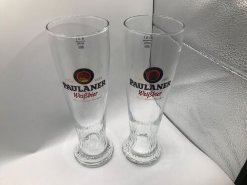 2er SET PAULANER MÜNCHEN WEIBBIER 0,5L SWIRL PILS BIERGLÄSER GERMANY - Bild 4 von 4