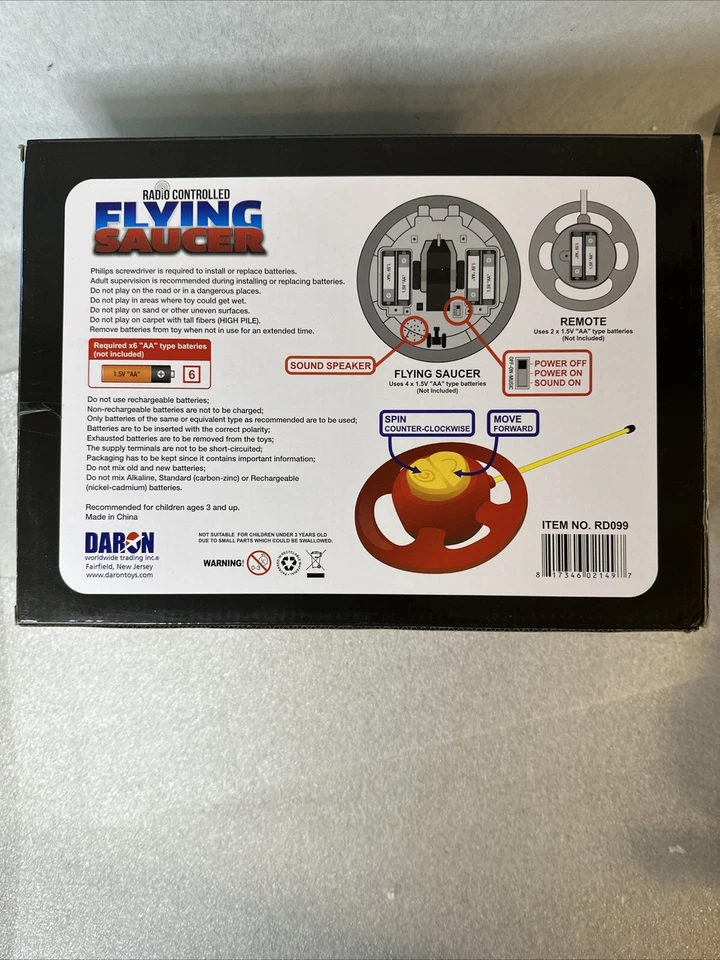 Radio Control Flying Saucer with lights and sound Daron - Image 3 of 3