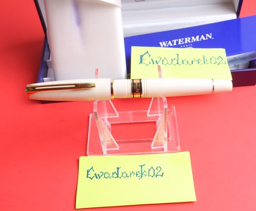 Waterman Charleston FP, Ivory Edition, GT, Gold M Nib, Box, Used, RARE - Picture 3 of 14
