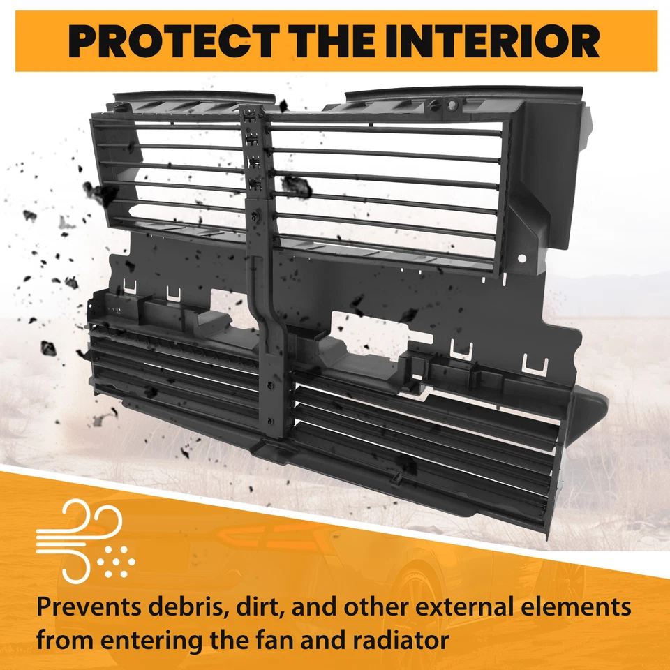 Conjunto de rejilla de obturador de soporte de radiador activo para Ford Fusion 2013 2014 2015 2016 Foto 2 de 4